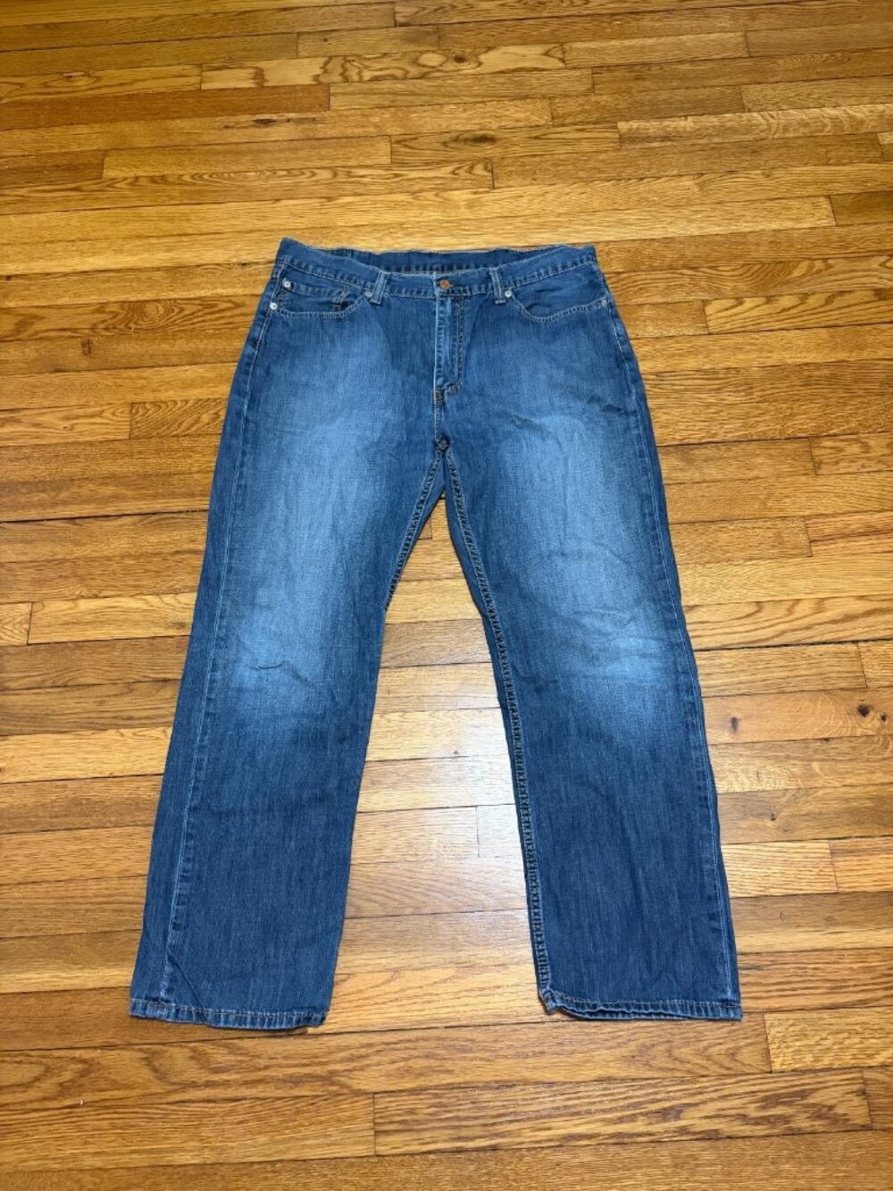 Levi's 514 Jeans Men's Size 38x30 Blue Stretch Denim Slim Straight Dark Wash